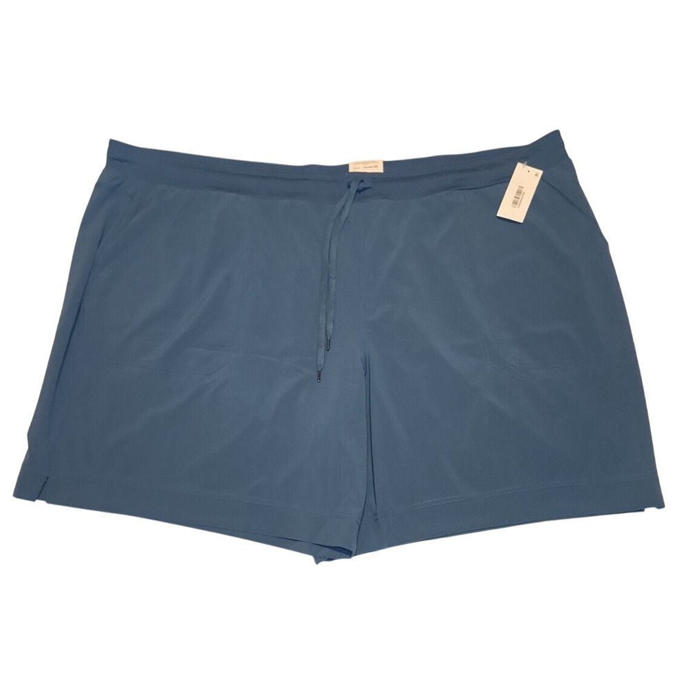 St Johns Bay Blue Bermuda Athletic Shorts Mid Rise Size 5x Women's NWT